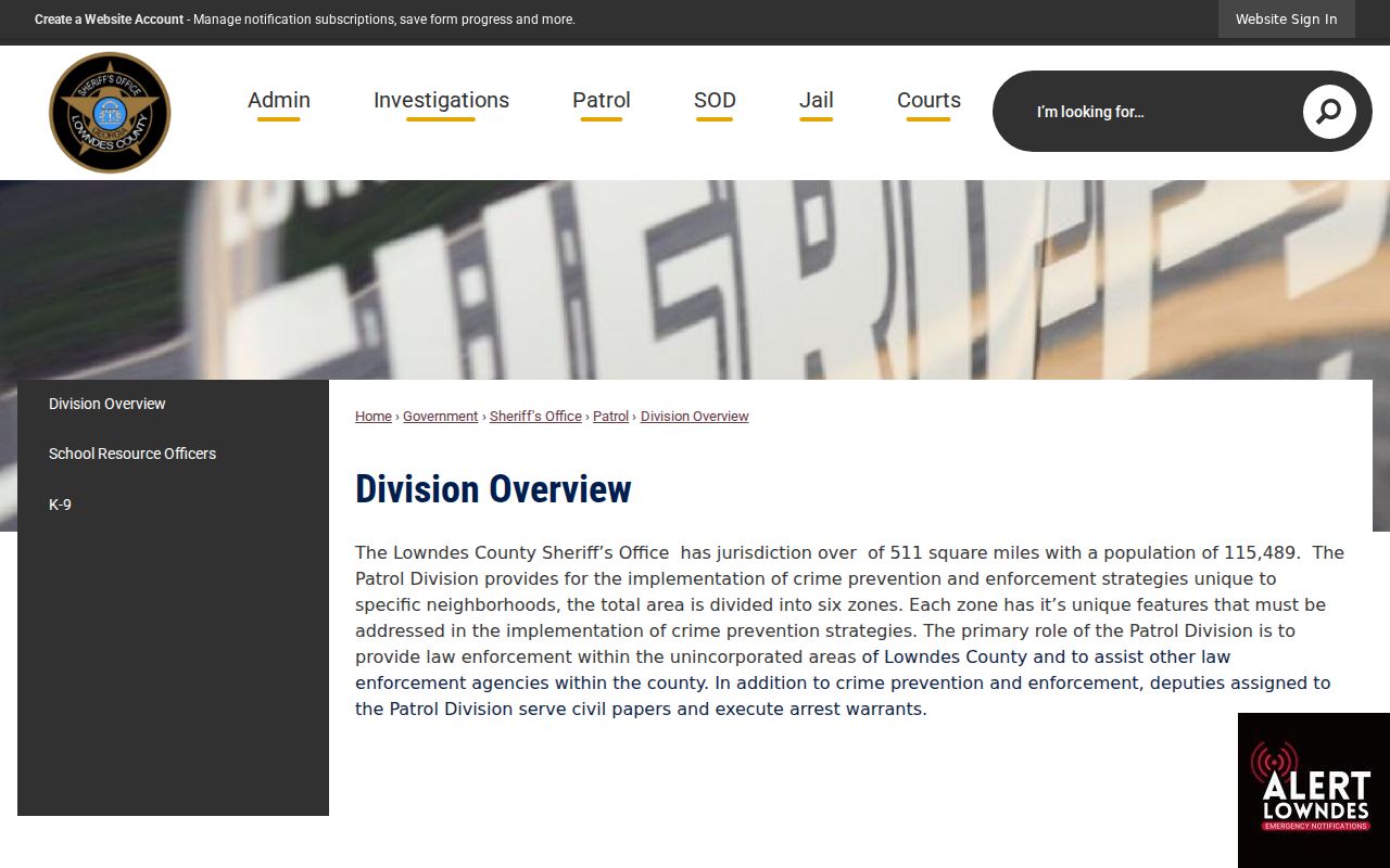 Lowndes County outstanding warrants sheriff service overview